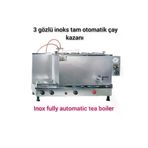 SAFİR ÇAY KAZANLARI 3 Lü İnoks Çay Kazanı Doğalgazlı Çay Ocağı Ce Ve Gazmer Onaylı Gaz Emniyet Kilit Sistemli Semaver 11022025inoksventilli3