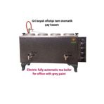 SAFİR ÇAY KAZANLARI 4 Demlikli Ofistipi Elektrikli Tam Otomatik Çay Makinesi Gri Çay Kazanı Çay Ocağı Çay Semaveri 08022025griofistipi4