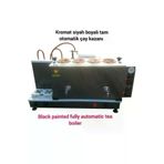 SAFİR ÇAY KAZANLARI 4 Demlikli Özel Renk Safir Kromat Siyah Toz Boyalı Tüplü Tam Otomatik Çay Kazanı Çay Ocağı Semaver 08022025siyahlpg4
