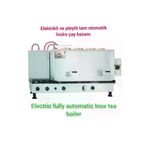 SAFİR ÇAY KAZANLARI 4 Gözlü Inoks Çay Kazanı Sadece Elektrikli Pleytli Çay Makinesi Çay Semaveri Çay Ocağı Safir 12022025inokspleyt4