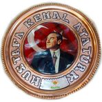Safir Çay Kazanları Bakır Duvar Tablosu M.K. Atatürk Tablo Özel Elişçiliği 25 Cm A++ Kalite
