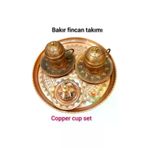 SAFİR ÇAY KAZANLARI Bakır Kahve Fincan Takımı Bakır Kahvelik 2 Kişilik Bakır Kahve Fincan Takımı Iğneli Motif 240120251bakırkahvetakımı