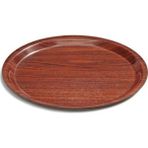 Safir Çay Kazanları Kahveci Tepsisi Melamin Kahverengi Kahveci Tepsisi 37 cm Ebatlı Yuvarlak Safir Çay Kazanları