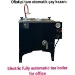 SAFİR ÇAY KAZANLARI Safir 2 Gözlü Siyah Boyalı Çay Makinesi Sadece Elektrikli Ofistipi Çay Kazanı Bürotipi Çay Ocağı