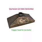 SAFİR ÇAY KAZANLARI Türk Bayraklı Bakır Davlumbaz Çay Kazanı Için 90 Cm Bakır Davlumbaz Türk Bayraklı 14022025bayralıdav90cm