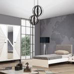 Safir Genç Odası - 3 Kapılı Dolap, Karyola, Komodin