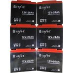 Safir Jel Akü 12 V - 20 Ah 6'lı Set Elektrikli Scooter Aküsü