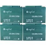 Safir Jel Akü 12 V - 58+ Ah 16.5kg (60 - 80 Ah Uyumlu) - 4'lü Set - 12 V 58+ AH