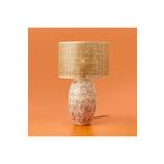 Safir Light Madrid Seramik Abajur - Kahverengi - 50x50x30 cm