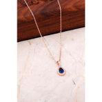 Safir Rose Gümüş Mini Damla Kolye 7044