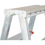 Safir Serisi 2+2 Basamaklı Çift Çıkışlı Galvanizli Profil Merdiven (Ev, Bahçe, Işyeri Için Uygun)