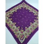 Safir Tuhafiye Pamuklu Desenli Yazma - 100 x 100 cm - Abanoz