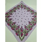 Safir Tuhafiye Pamuklu Desenli Yazma - 100 x 100 cm - Cacao Brown