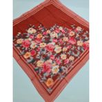 Safir Tuhafiye Pamuklu Desenli Yazma - 100 x 100 cm - Damalı Siyah