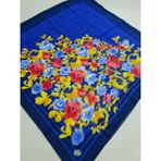Safir Tuhafiye Pamuklu Desenli Yazma - 100 x 100 cm - Danube Mavi