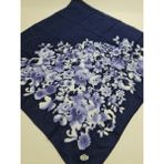 Safir Tuhafiye Pamuklu Desenli Yazma - 100 x 100 cm - Dark Bianco