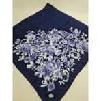Safir Tuhafiye Pamuklu Desenli Yazma - 100 x 100 cm - Eflatun - Lacivert