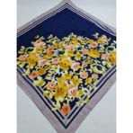 Safir Tuhafiye Pamuklu Desenli Yazma - 100 x 100 cm - Eflatun