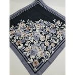 Safir Tuhafiye Pamuklu Desenli Yazma - 100 x 100 cm - G Silver - Black