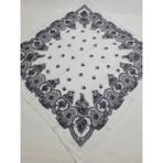 Safir Tuhafiye Pamuklu Desenli Yazma - 100 x 100 cm - GARNET PURPLE - SURF GREEN
