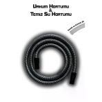 Safran Ve Star Koltuk Yıkama Makinelerine Uyumlu 32-38 Mm 3 Metre Çelik Telli Vakum Hortumu