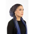 safura Ayarlanabilir Bone Eşarp - Degrade Desenli, Ense Kısmı Lastik, Kaydırmaz Kadife Şerit