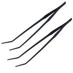 SagaSave 2 adet akvaryum uzun cımbız, paslanmaz çelik cımbız uzun besleme maşası, Aquascape araçları için akvaryum sistemleri için 38 cm (düz + kavisli)