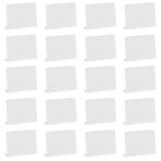 SagaSave 20 Adet Akrilik Mini Kara Tahta Tabelaları, 100 mm x 75 mm L Şekilli Silinebilir Küçük Kara Tahta Mesaj Masa Üstü Pano, Büfe, Düğün, Parti için (Beyaz)
