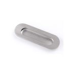 SagaSave Gömme Kol, Oval Gömülü Kapı Kolları Fırçalanmış Paslanmaz Çelik Gizli Dolap Çekmece Kolu, Dolaplar/Gardıroplar/Çekmeceler için, Gizli Delik, 120 x 40 mm