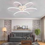 Sagel St Aydınlatma Luxor Oturma Odası,Salon,Yatak Odası İçin Beyaz Alüminyum Gövdeli,beyaz LED Işıklı Plafonyer Avize 60 cm