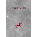 Sagittarius Zodiac Journal – Dotted Notebook | Silver & Burgundy Cover | 6x9 in Softcover
