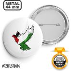 Sağlam Ajans Filistin Bayrak Çizim Kuş Iğneli Rozet 44 mm