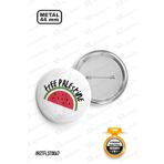 Sağlam Ajans Karpuz Free Palestine İğneli Rozet 44mm