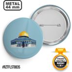 Sağlam Ajans Mescid-İ Aksa Mavi İğneli Rozet 44 mm