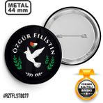 Sağlam Ajans Özgür Filistin Siyah İğneli Rozet 44 mm