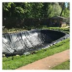 Sağlam gölet folyosu, 5 x 5 m, yırtılmaz, 0,35 mm kalınlığında, tank, siyah plastik, rezervuar, büyük göletler ve rezervuarlar için ideal (Boyut: 2 x 8 m)