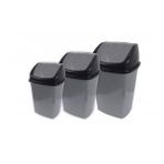 Sağlam Plastik 3'lü Klik Çöp Kovası Set (10-15-25 Lt)
