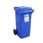 Sağlam Plastik Çöp Ve Atık Konteyneri 120 Lt Tekerlekli Orjinal Mavi