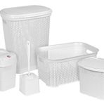 Sağlam Plastik Damla 5'li Çeyiz Seti - Beyaz