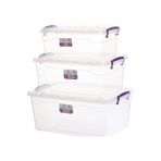 Sağlam Plastik Hobi Box Yatay Saklama Kabı 3'lü Set 10-15-20 Lt