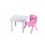 Saglam Plastik Mandella Rubi Turkce Desenli Cocuk Masasi 1 Adet Nova Orta Cocuk Koltuk Pembe