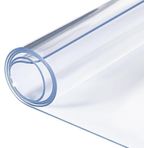 Sağlam PVC şeffaf masa örtüsü, su geçirmez plastik masa örtüsü, 2 mm, 50 x 140 cm