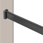 Sağlam siyah Metal elbise asılı çubuk 60cm gardırop nizer Bar giyim dolap giysi raf dayanıklı askı gardırop ve giyinme odası için.