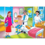 Sağlığımız Doktor Amca Ahşap Yapboz Puzzle 25X35 Cm. 35 Parça
