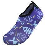 SAGUARO Çocuk deniz ayakkabısı, hızlı kurur, su ayakkabısı, yüzme ayakkabısı, numara 21-37, Balık kılçığı mavi, 20/21 EU