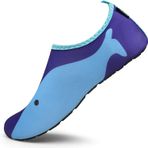 SAGUARO Çocuk deniz ayakkabısı, hızlı kurur, su ayakkabısı, yüzme ayakkabısı, numara 21-37, Yunus Mavisi, 20/21 EU