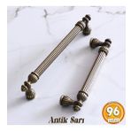 Şah 96 Mm Eskitme Antik Sarı Metal Metal Mobilya Mutfak Çekmece Dolap Dolabı Kulpu Kulbu Kulpları