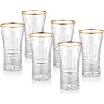 Şah Fenix Su Bardağı Uzun 6 Parça Kristal Gold