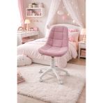 ŞAH SANDALYE IŞILTI BEYAZ AYAKLI BABYFACE KUMAŞ SİLİNEBİLİR YETİŞKİN VE ÇOCUK ÇALIŞMA SANDALYESİ