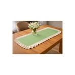 ŞAH TEXTILE DESIGN ham keten fırfırlı mini pötikare desen vintage runner 40x110